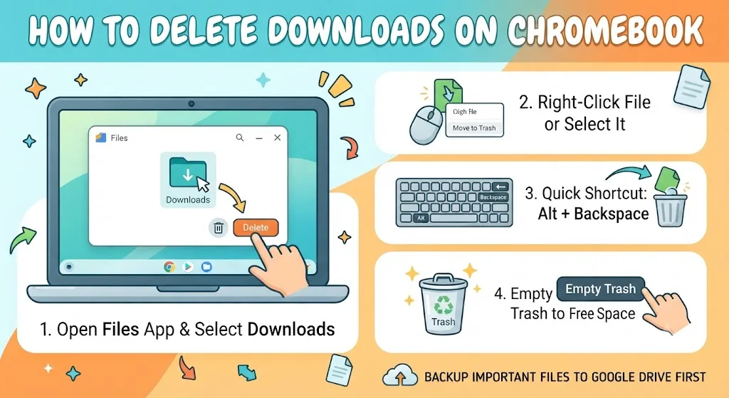 How to Delete Downloads on Chromebook