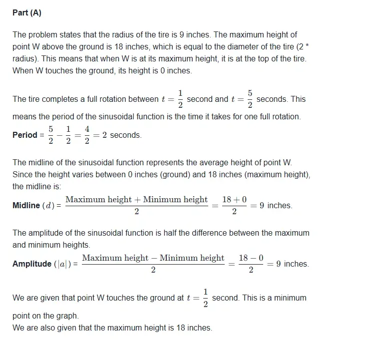 Gauth's full answer and explanation for part (A)
