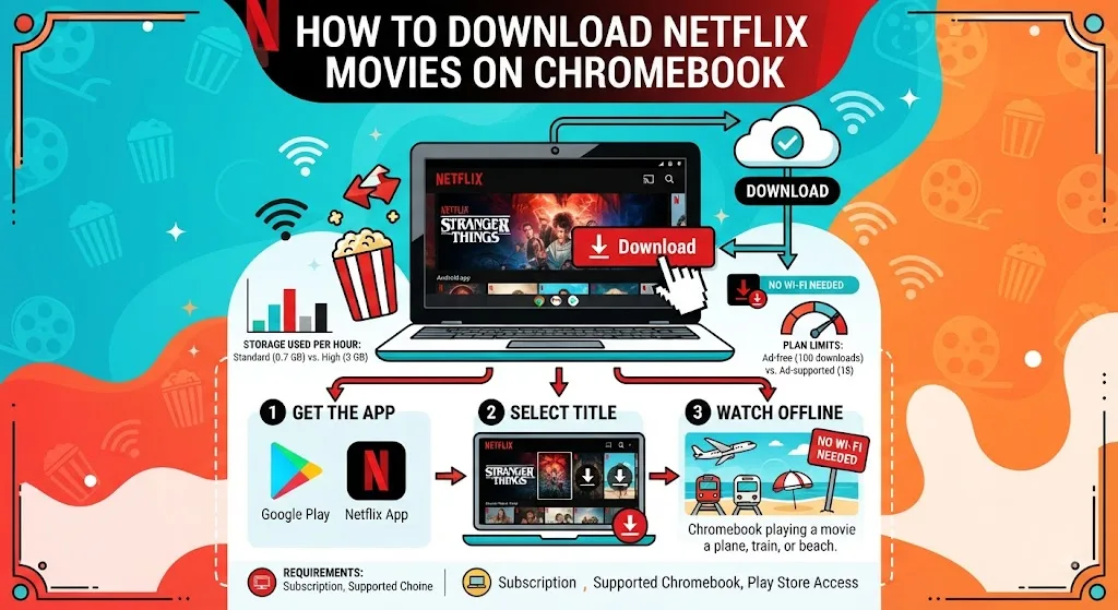 How to Download Netflix Movies on Chromebook and Watch Them Offline