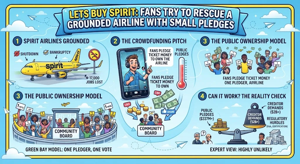 Lets Buy Spirit: Fans Try to Rescue a Grounded Airline With Small Pledges