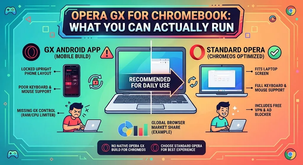 Opera GX for Chromebook: What You Can Actually Run in 2026