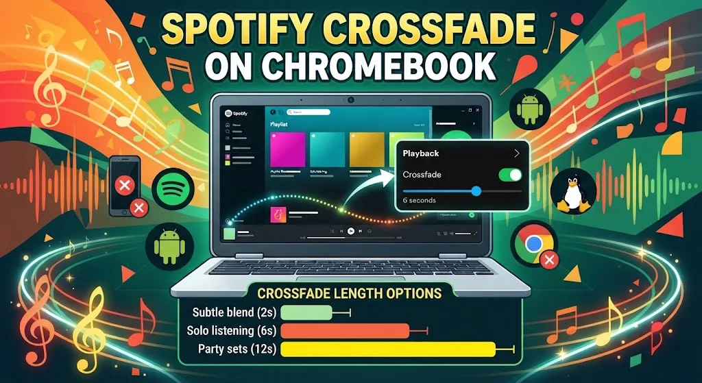 Crossfade length recommendations for Spotify playlists.